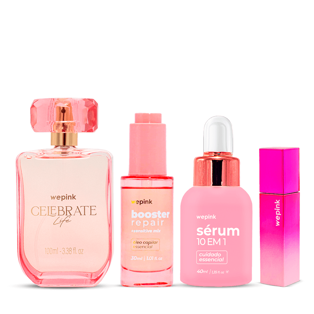 Kit Celebrate + Booster + Sérum 10 em 1 + Lip Tint